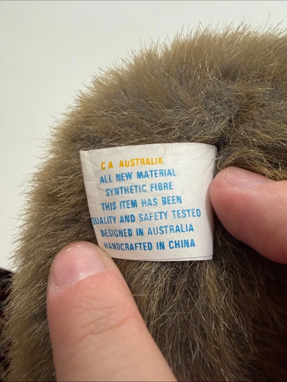 Vintage Plush Small Pet Bunny Toy - Brown Australian Wombat